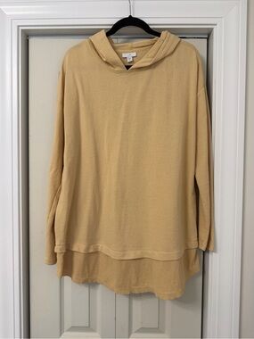 J. Jill Lightweight Hooded Pullover - Soft Beige